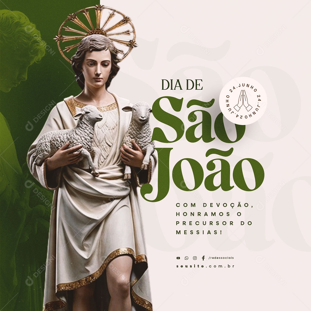 Dia de São João 24 de Junho Social Media PSD Editável