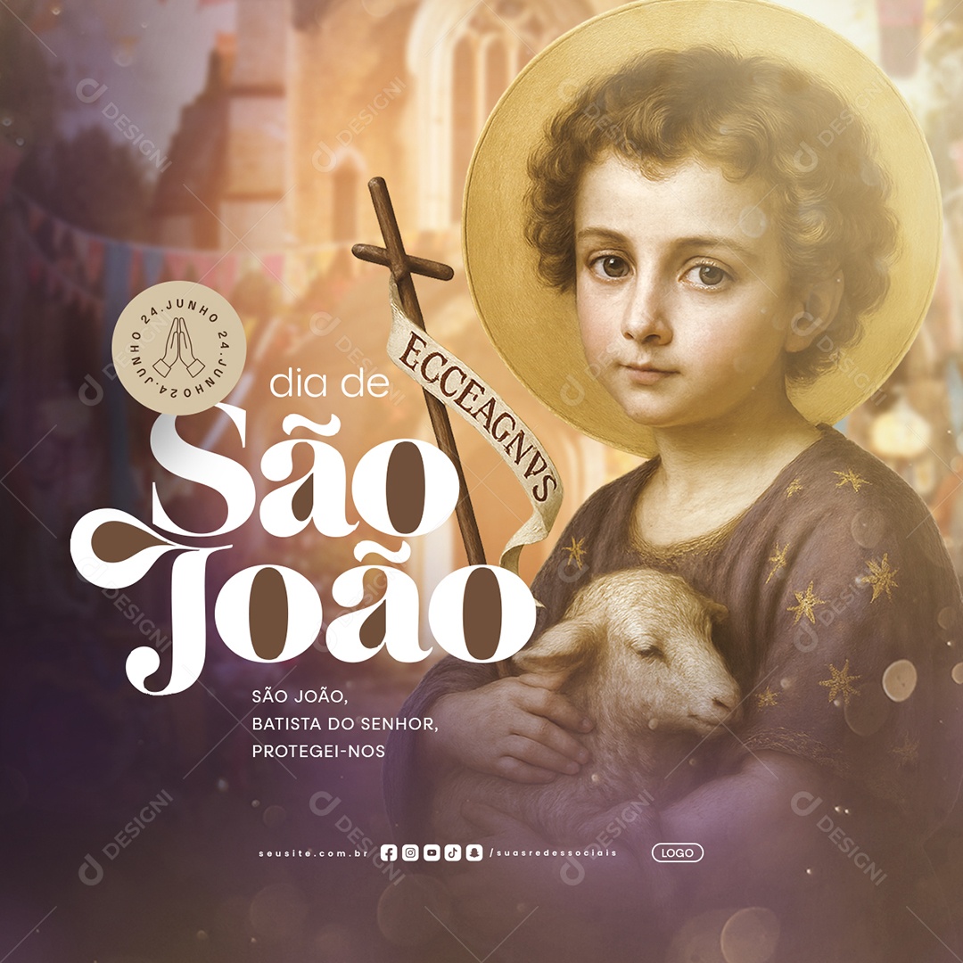 Dia de São João 24 de Junho Social Media PSD Editável