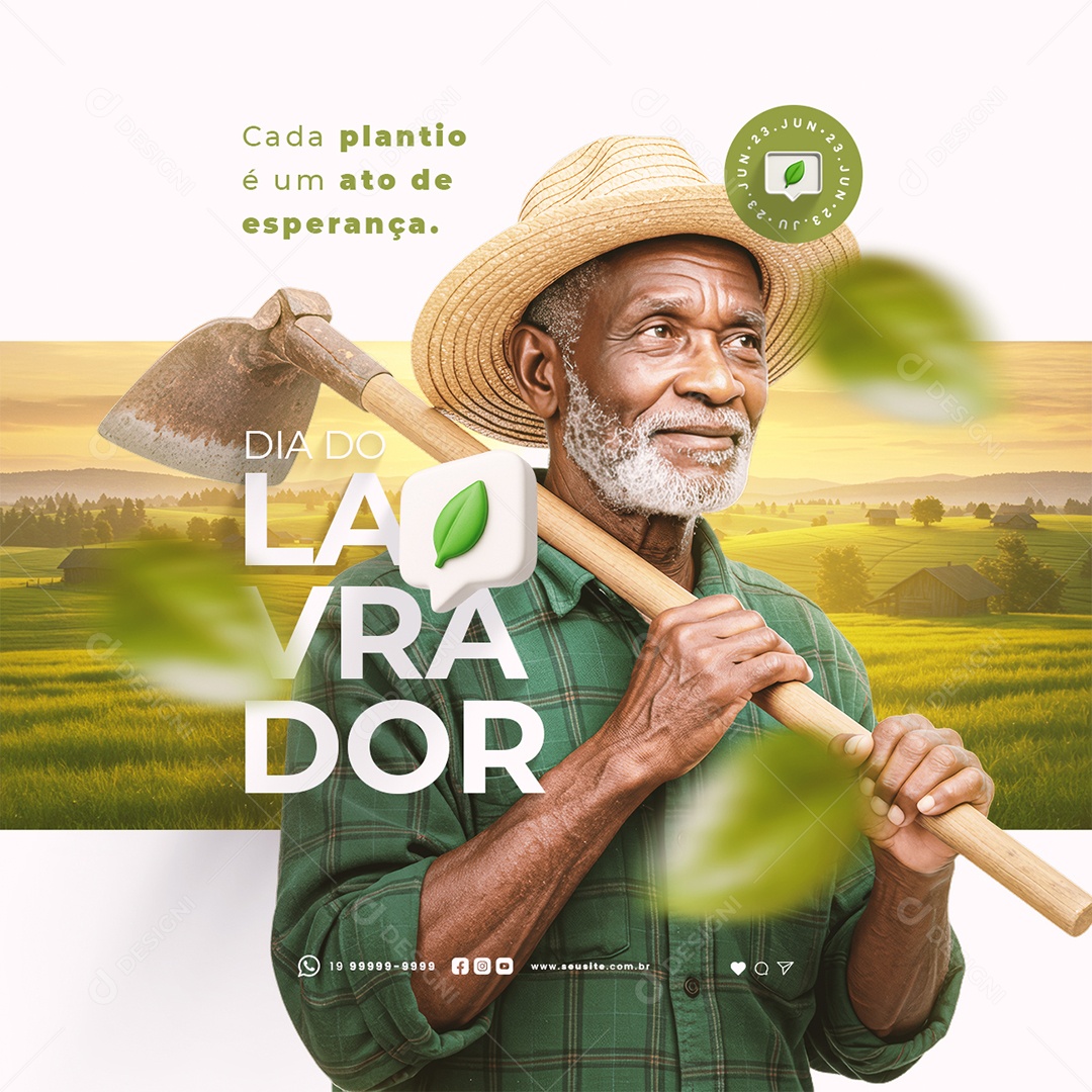 Dia do Lavrador 23 De Junho Social Media PSD Editável