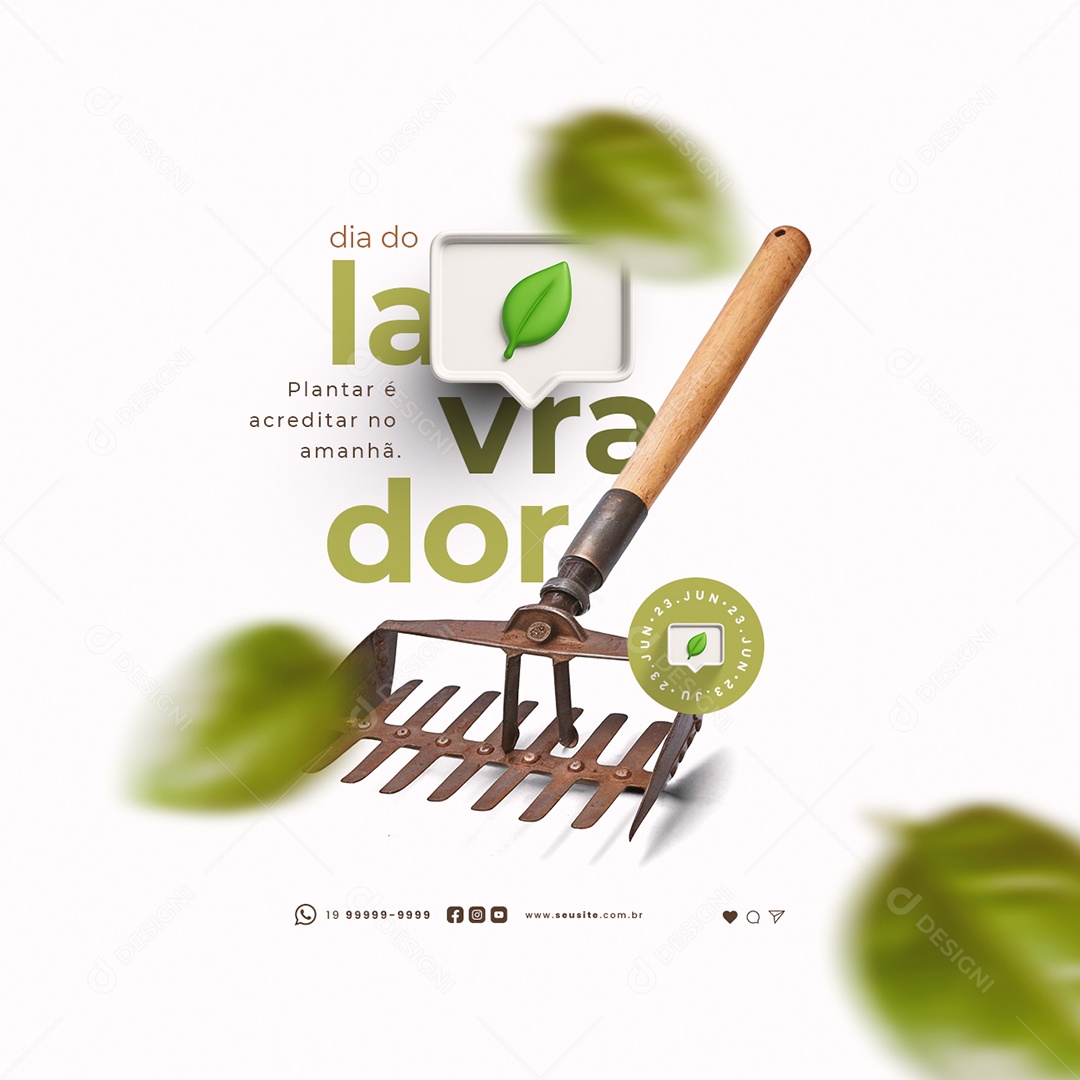 Dia do Lavrador 23 De Junho Social Media PSD Editável