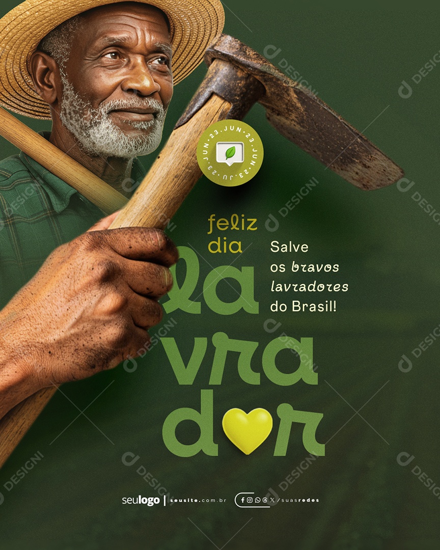 Feliz Dia do Lavrador 23 De Junho Social Media PSD Editável