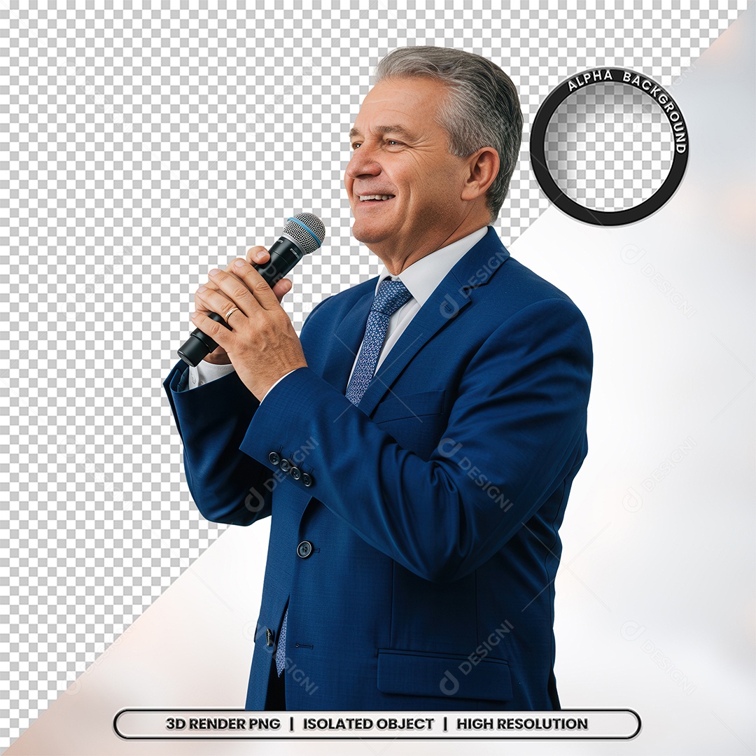 Personagem Pastor de Igreja Para Composição PSD