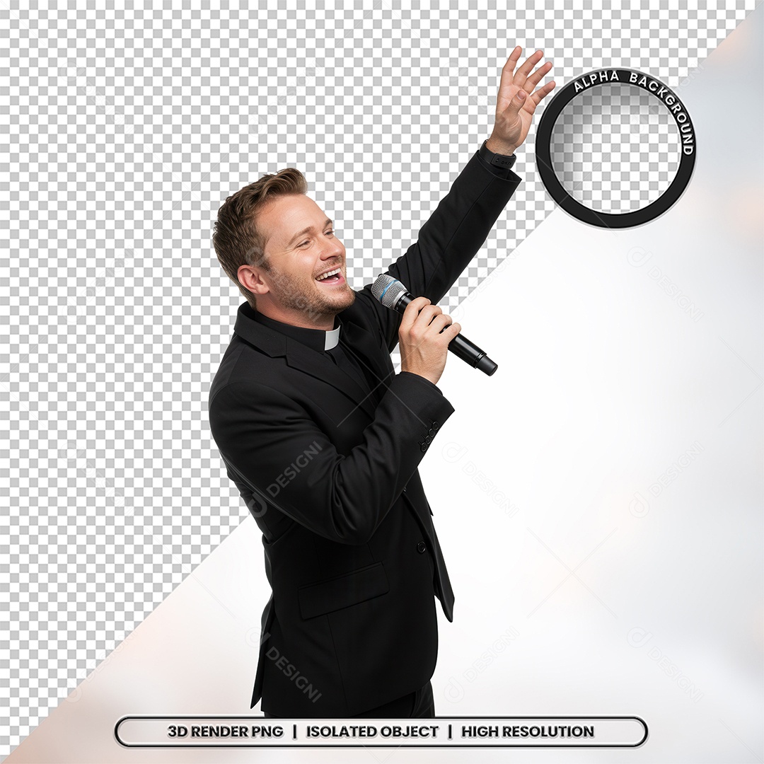 Personagem Pastor de Igreja Para Composição PSD