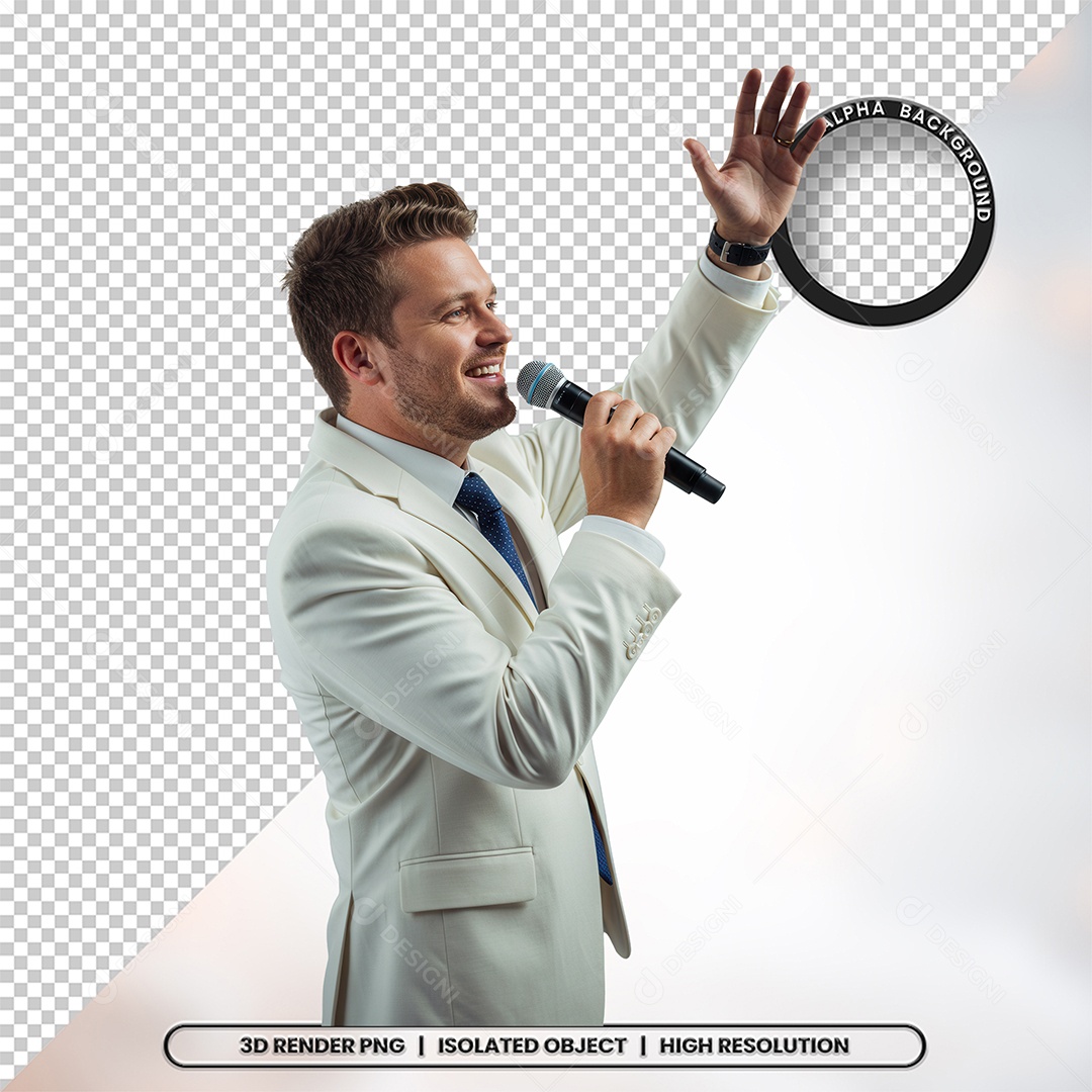 Personagem Pastor de Igreja Para Composição PSD