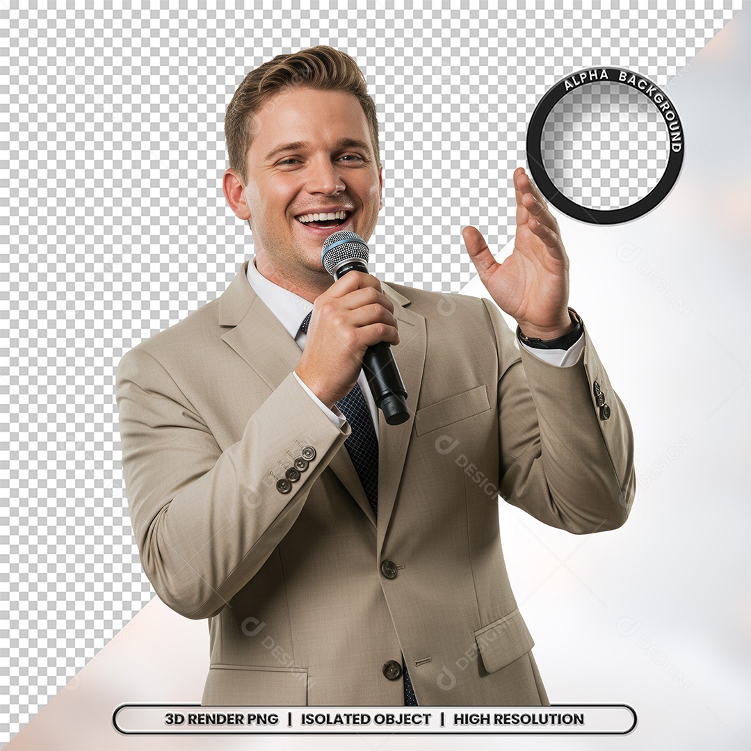 Personagem Pastor de Igreja Para Composição PSD