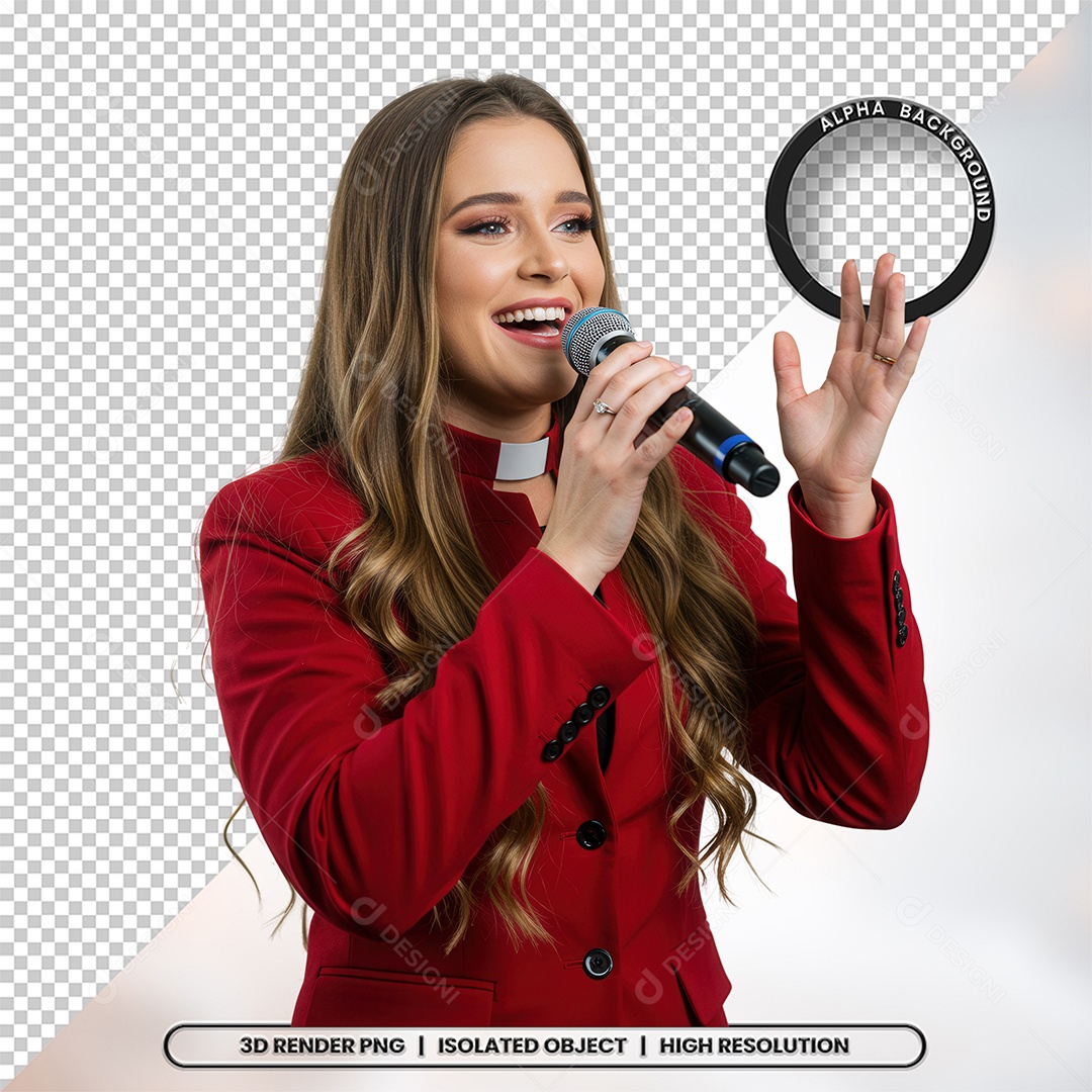 Personagem Pastora de Igreja Para Composição PSD