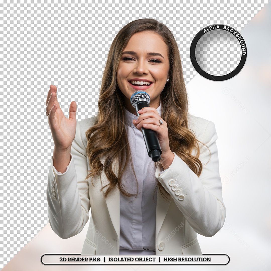 Personagem Pastora de Igreja Para Composição PSD