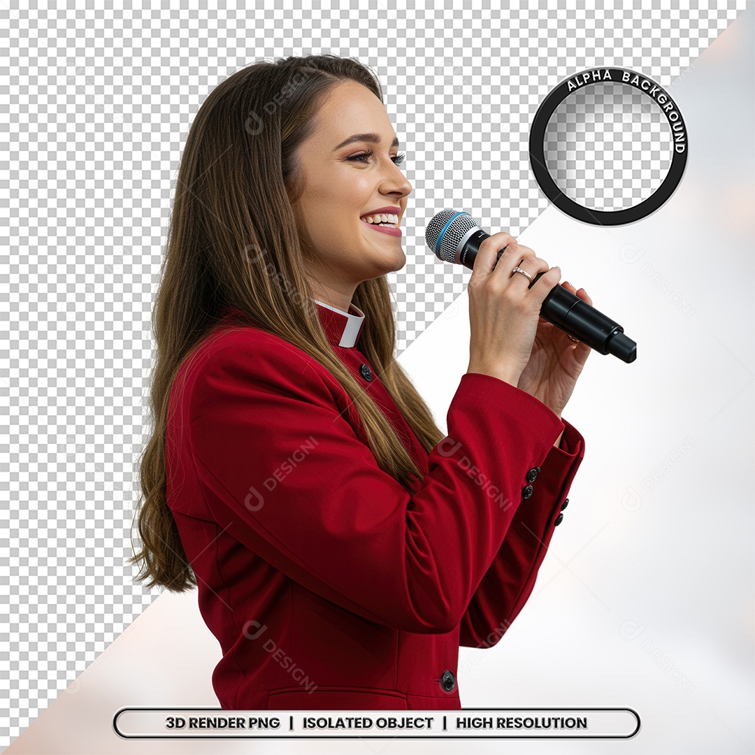 Personagem Pastora de Igreja Para Composição PSD