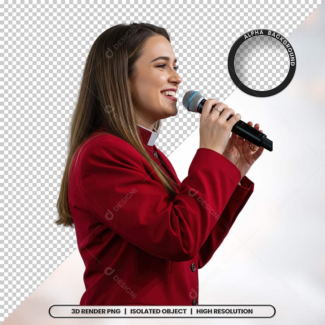 Personagem Pastora de Igreja Para Composição PSD