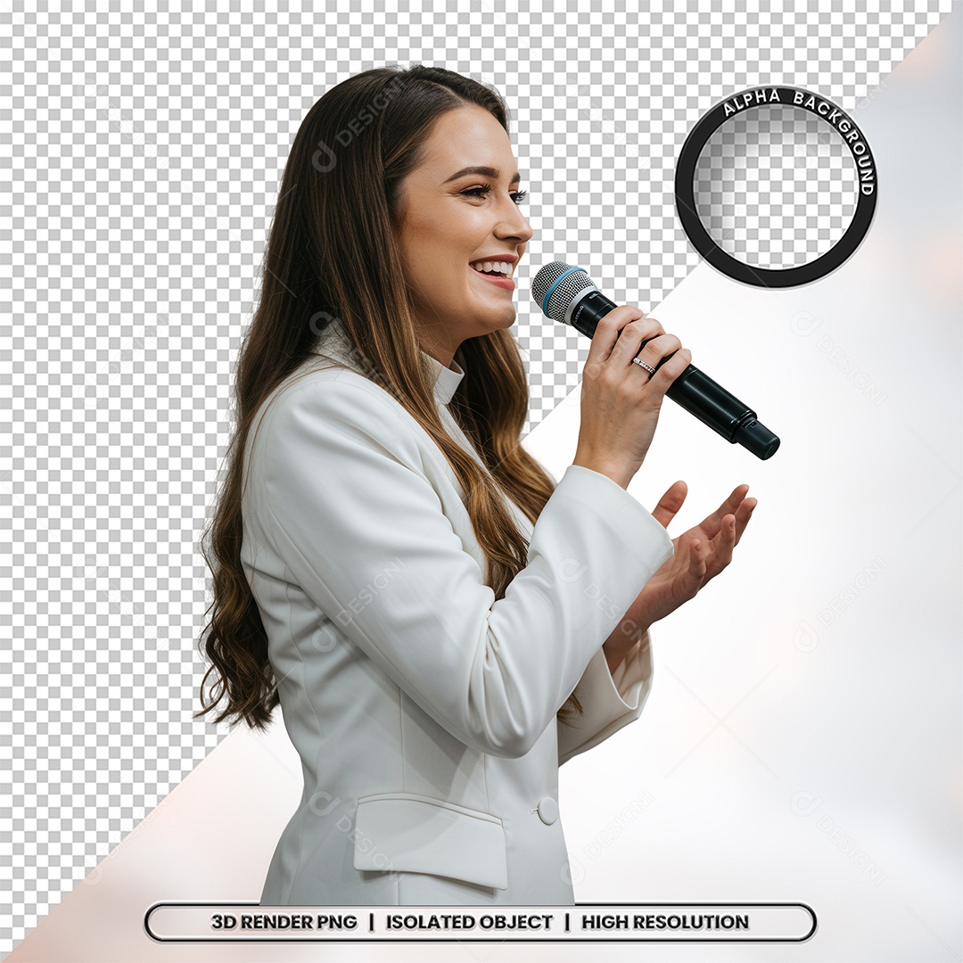 Personagem Pastora de Igreja Para Composição PSD