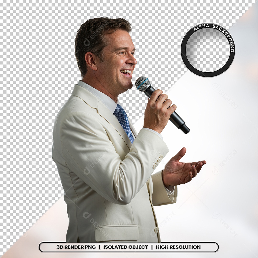 Personagem Pastor de Igreja Para Composição PSD