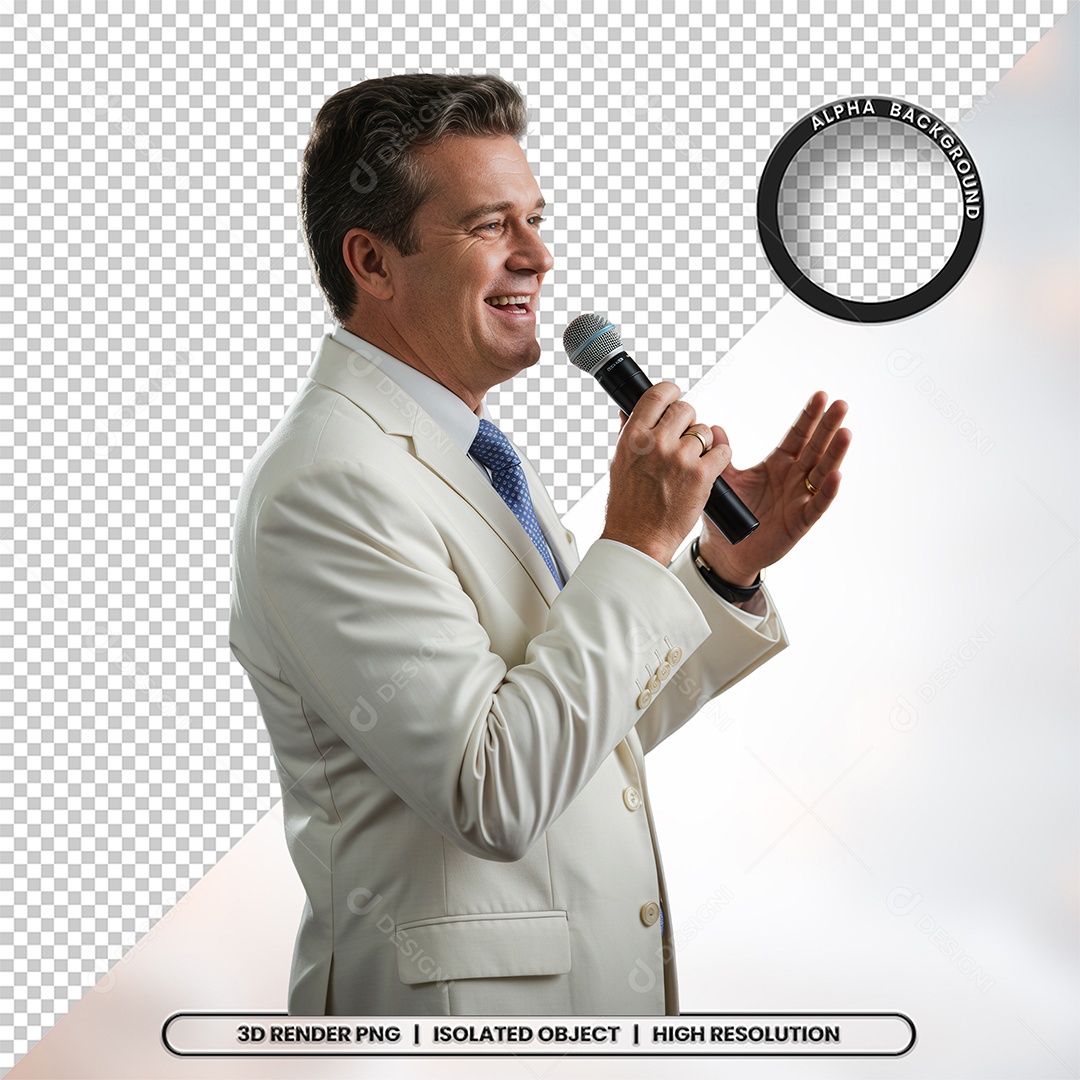 Personagem Pastor de Igreja Para Composição PSD