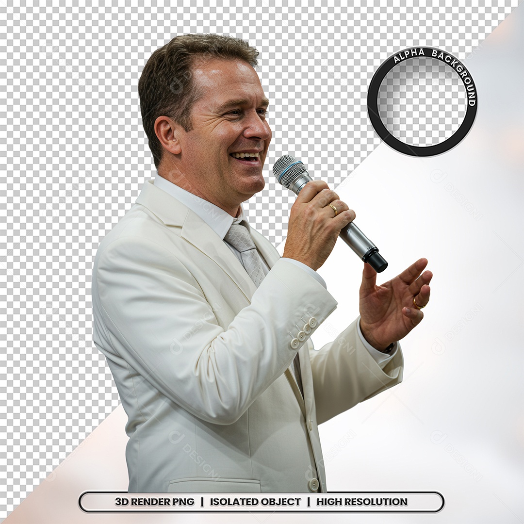 Personagem Pastor de Igreja Para Composição PSD