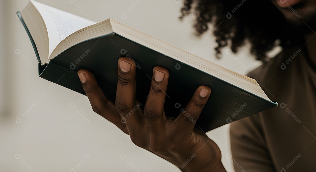 Pessoa jovem lendo livro