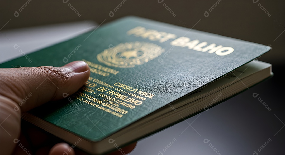 Mão de pessoa segurando passaporte