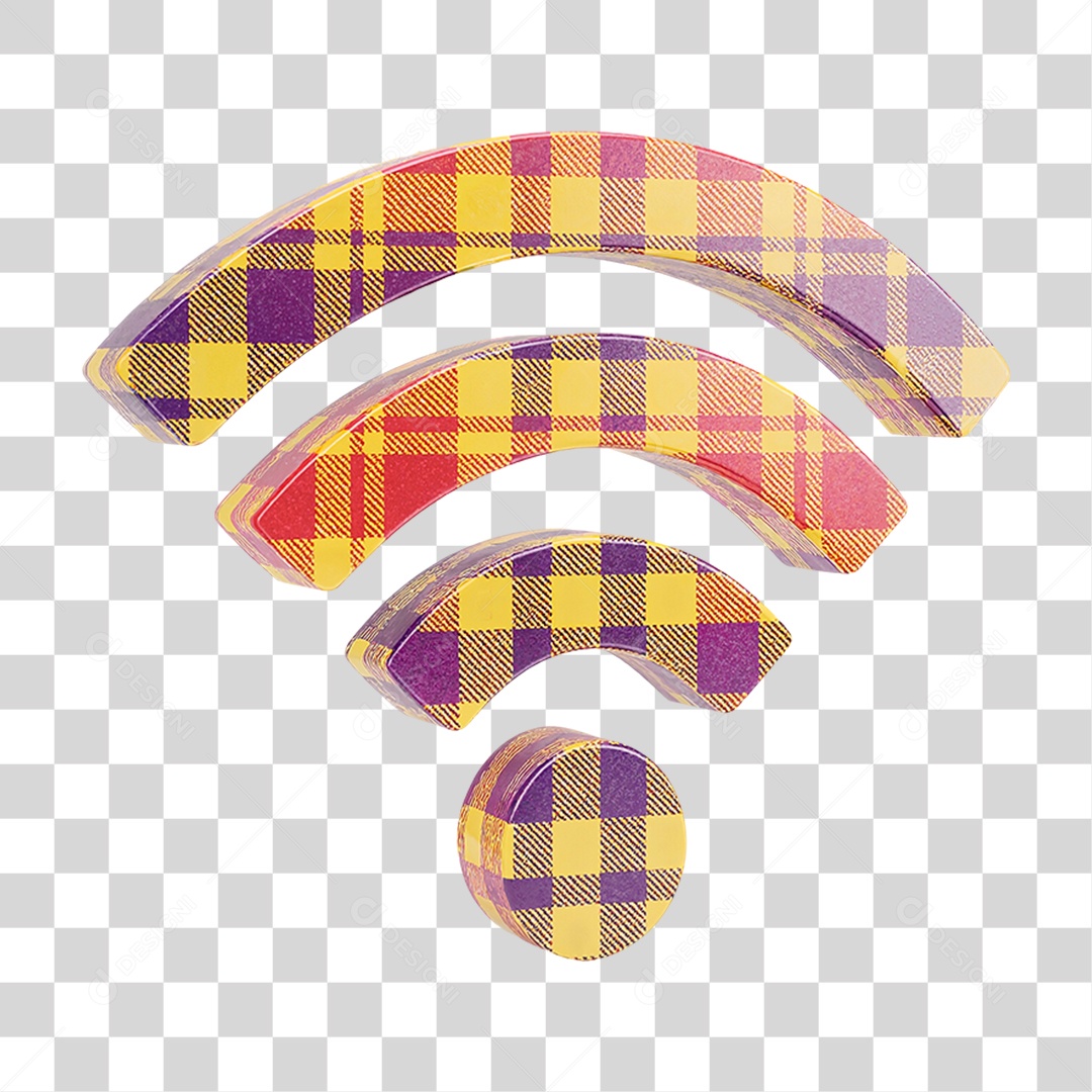 Ícone Decorativo de Sinal Wi-Fi Colorido PNG Transparente