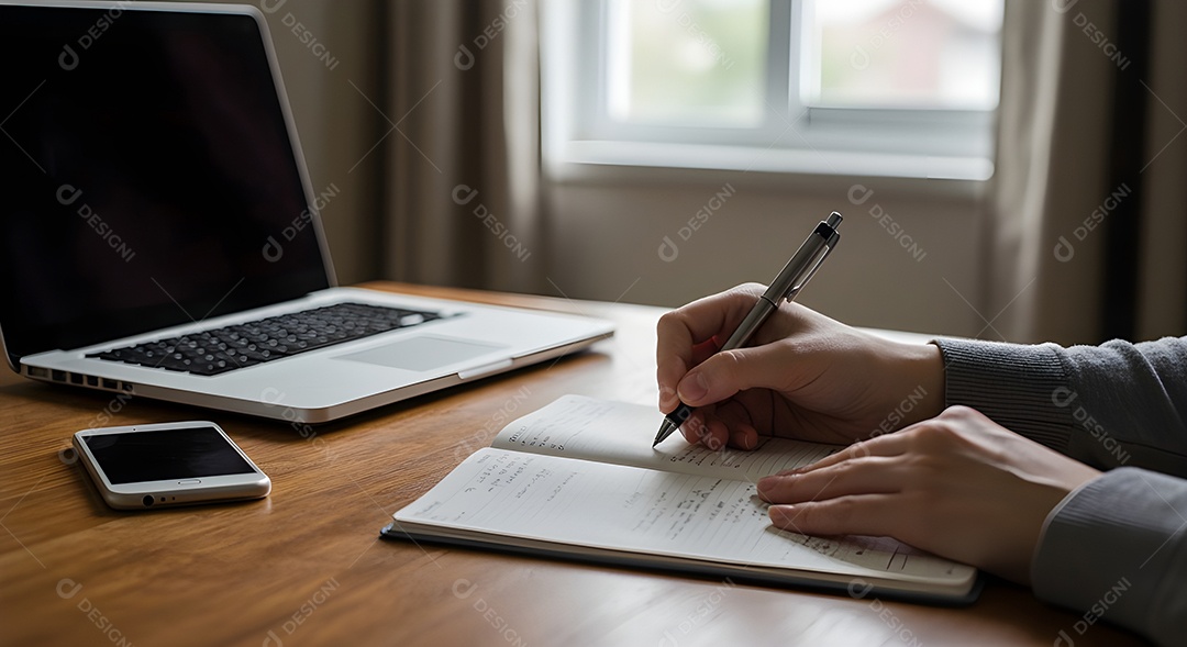 Homem jovem empresário mexendo em seu notebook