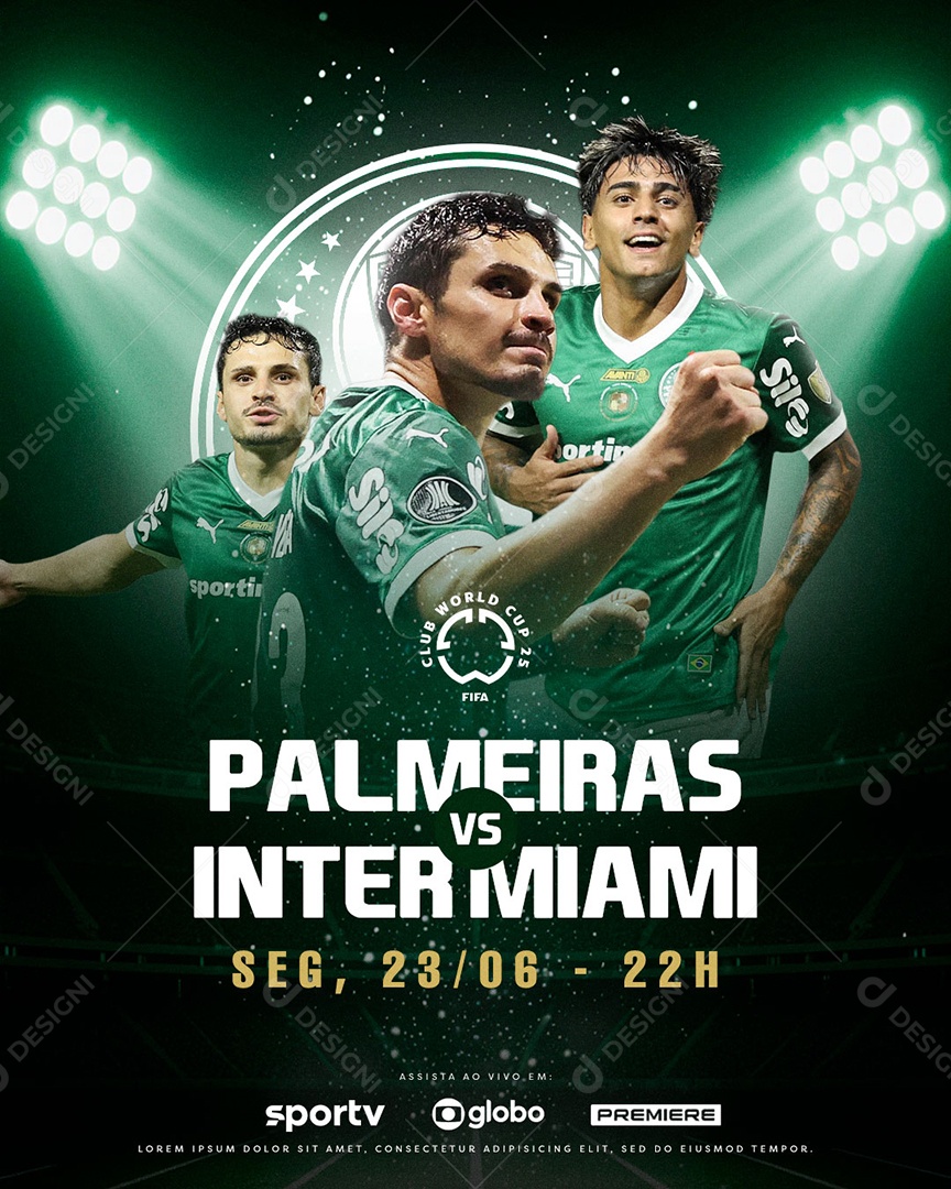 Mundial de Clubes e Inter Miami Social Media PSD Editável