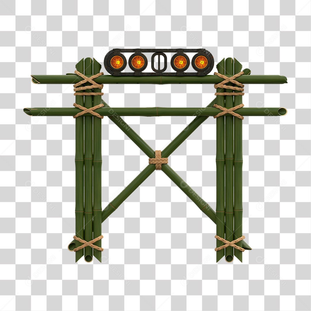 Painel de Bambu Lâmpadas PNG Transparente