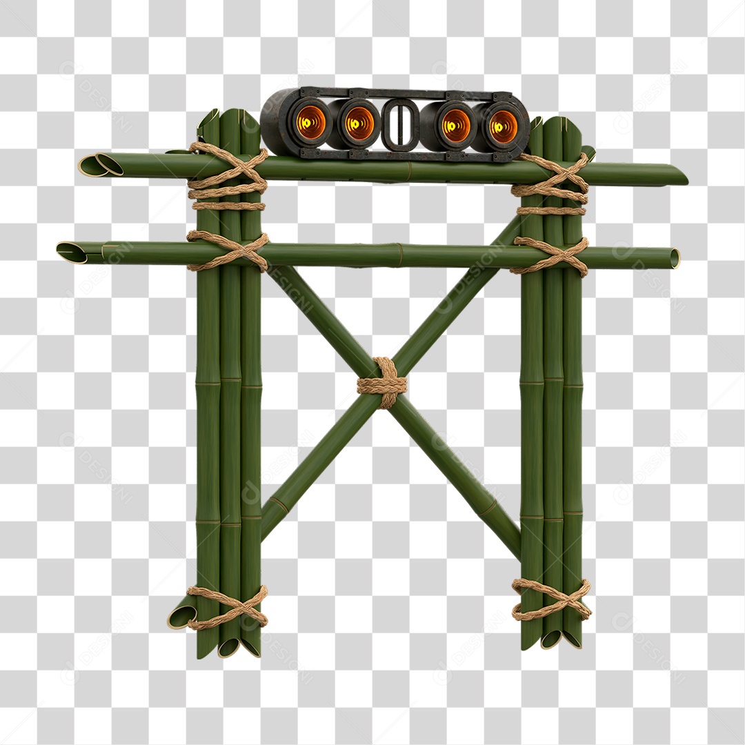 Painel de Bambu Lâmpadas PNG Transparente