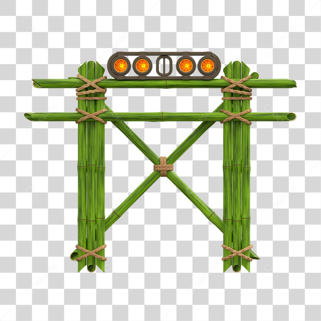Painel de Bambu Lâmpadas PNG Transparente