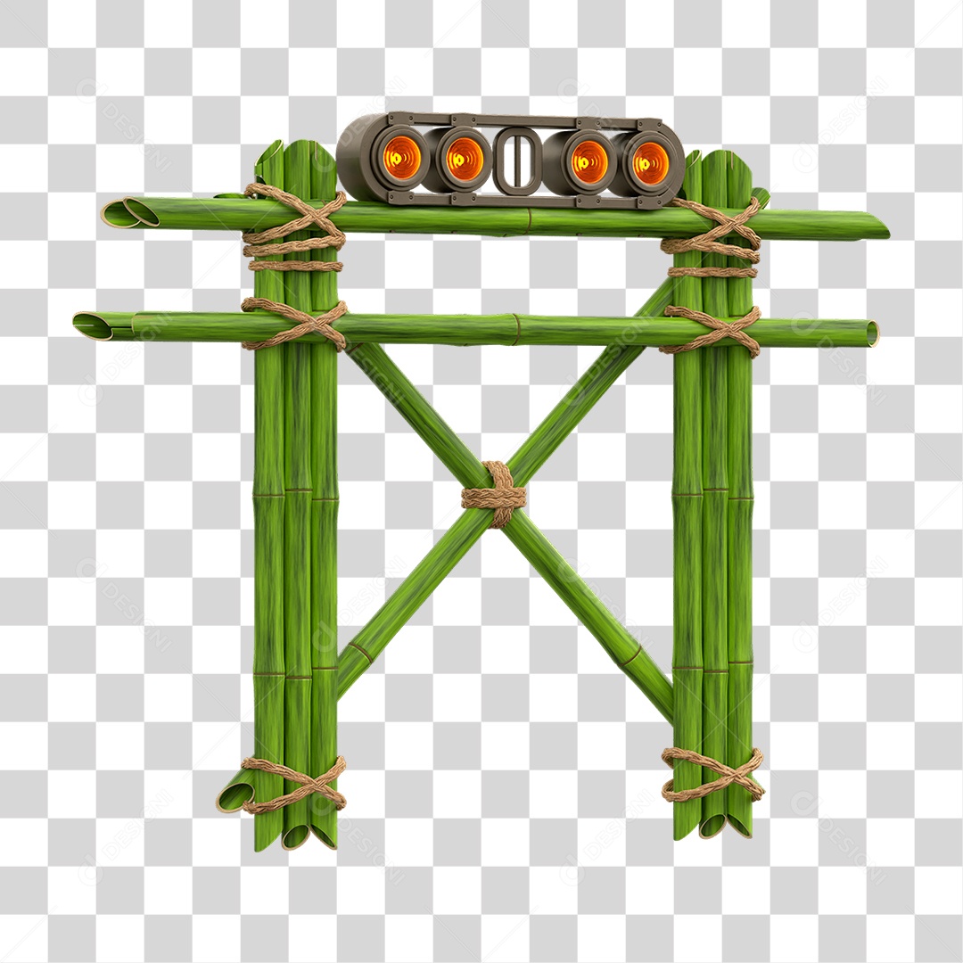 Painel de Bambu Lâmpadas PNG Transparente