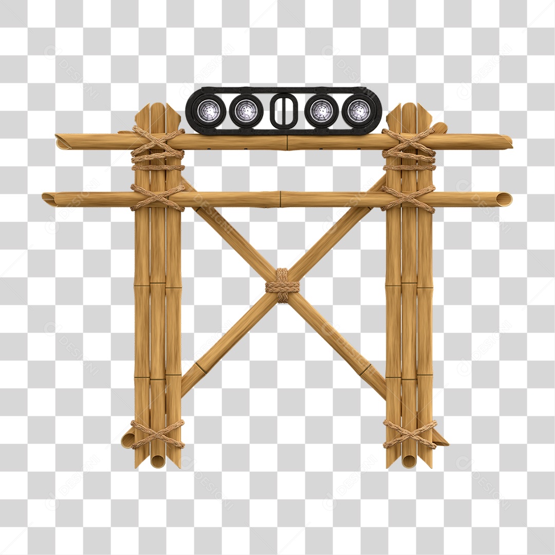 Painel de Bambu Lâmpadas PNG Transparente