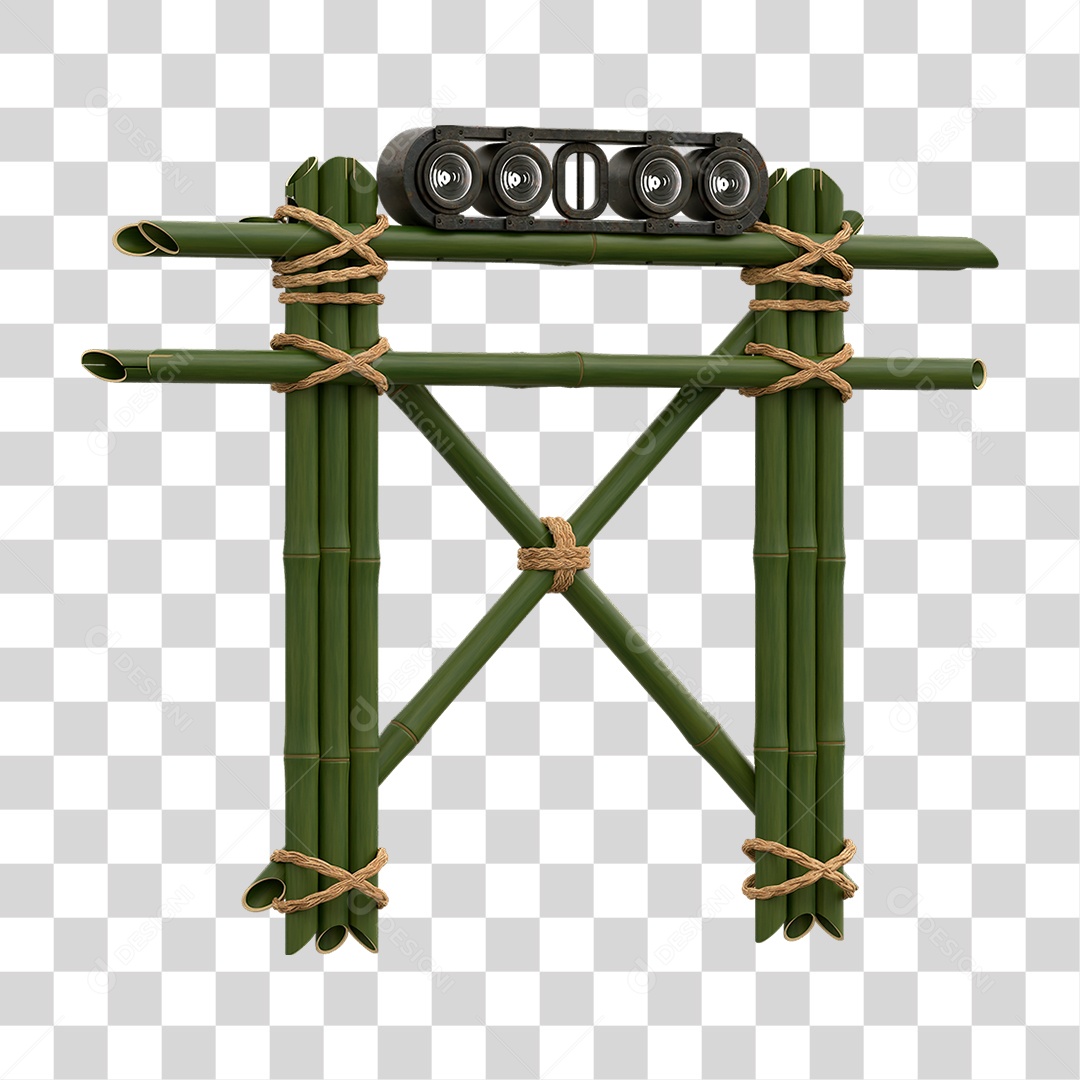 Painel de Bambu Lâmpadas PNG Transparente