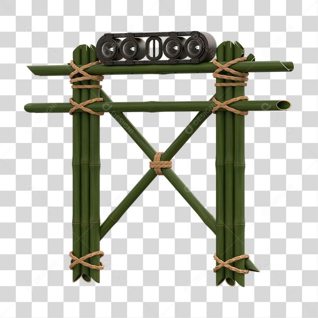 Painel de Bambu Lâmpadas PNG Transparente