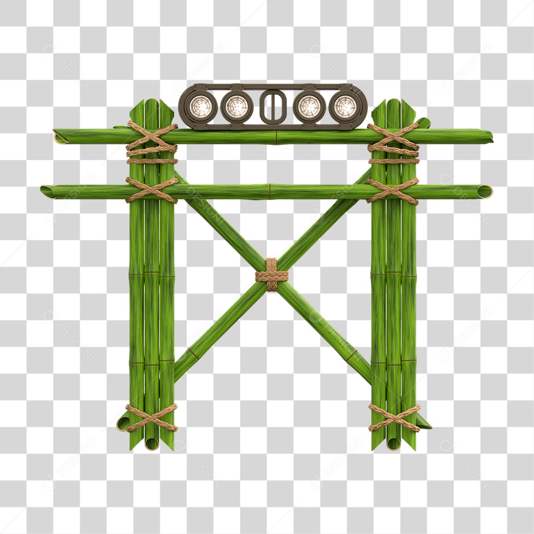 Painel de Bambu Lâmpadas PNG Transparente