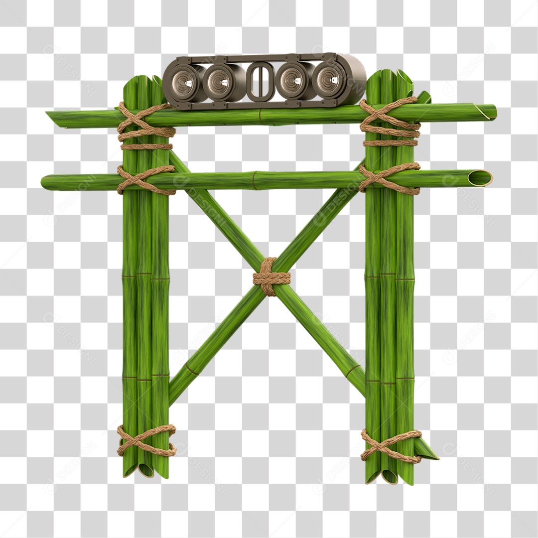 Painel de Bambu Lâmpadas PNG Transparente