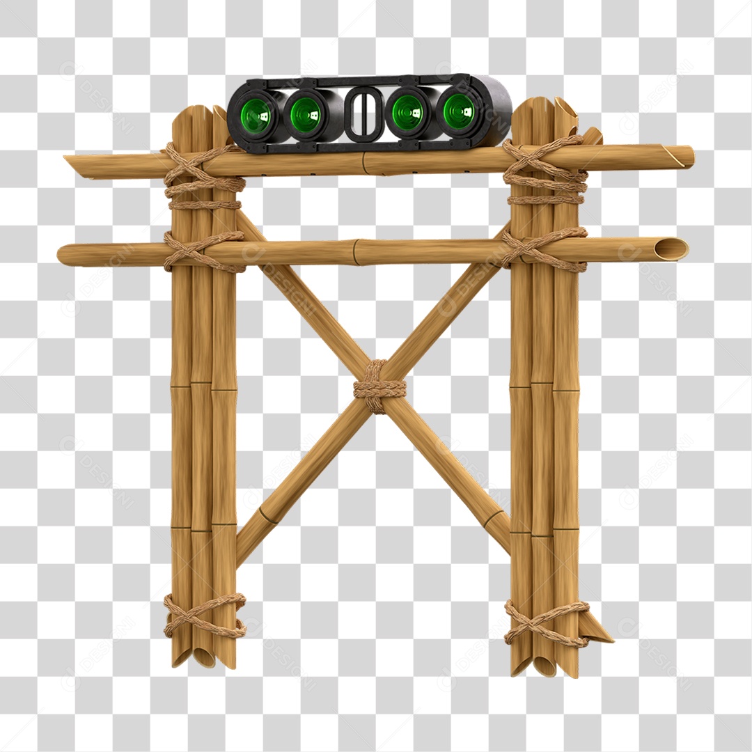 Painel de Bambu Lâmpadas PNG Transparente