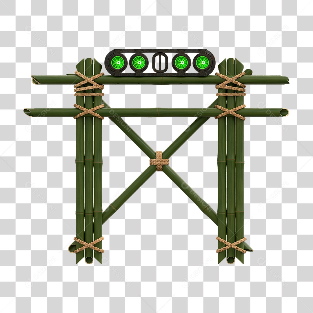 Painel de Bambu Lâmpadas PNG Transparente