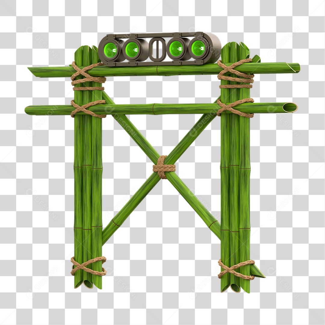 Painel de Bambu Lâmpadas PNG Transparente