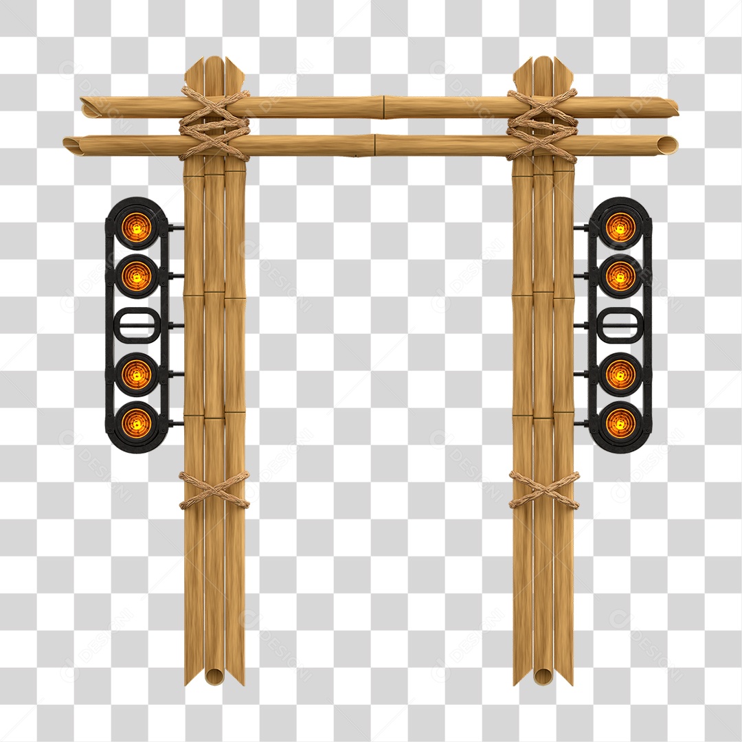 Painel de Bambu Lâmpadas PNG Transparente