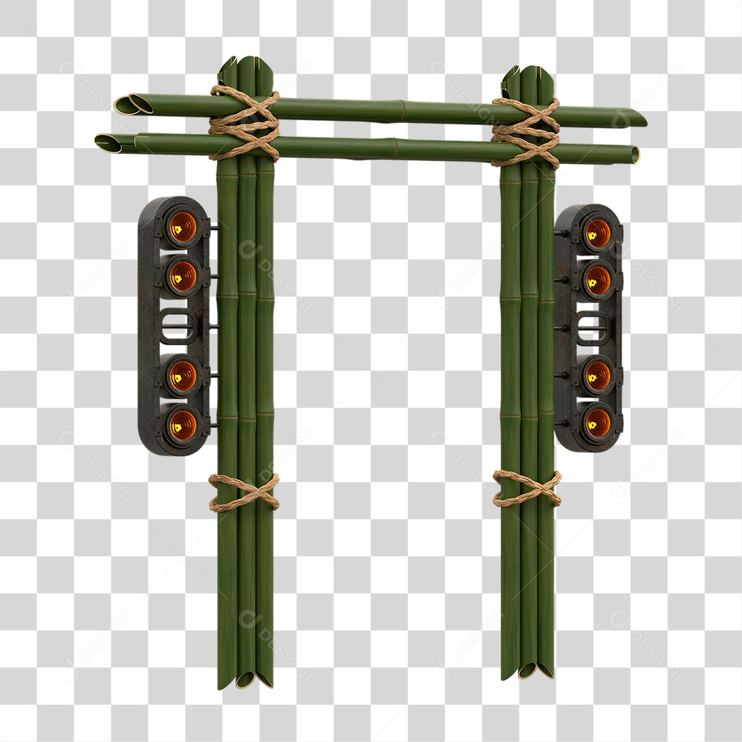 Painel de Bambu Lâmpadas PNG Transparente