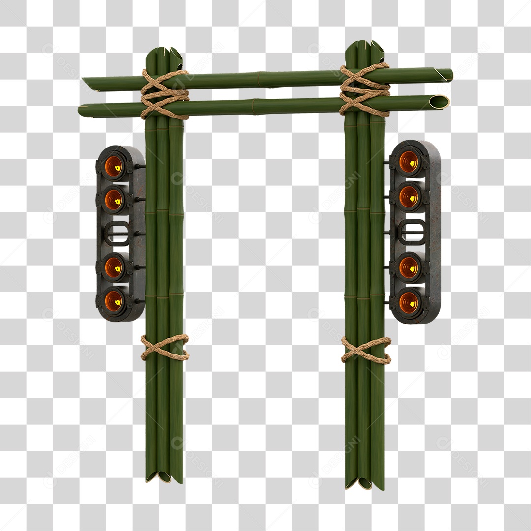 Painel de Bambu Lâmpadas PNG Transparente
