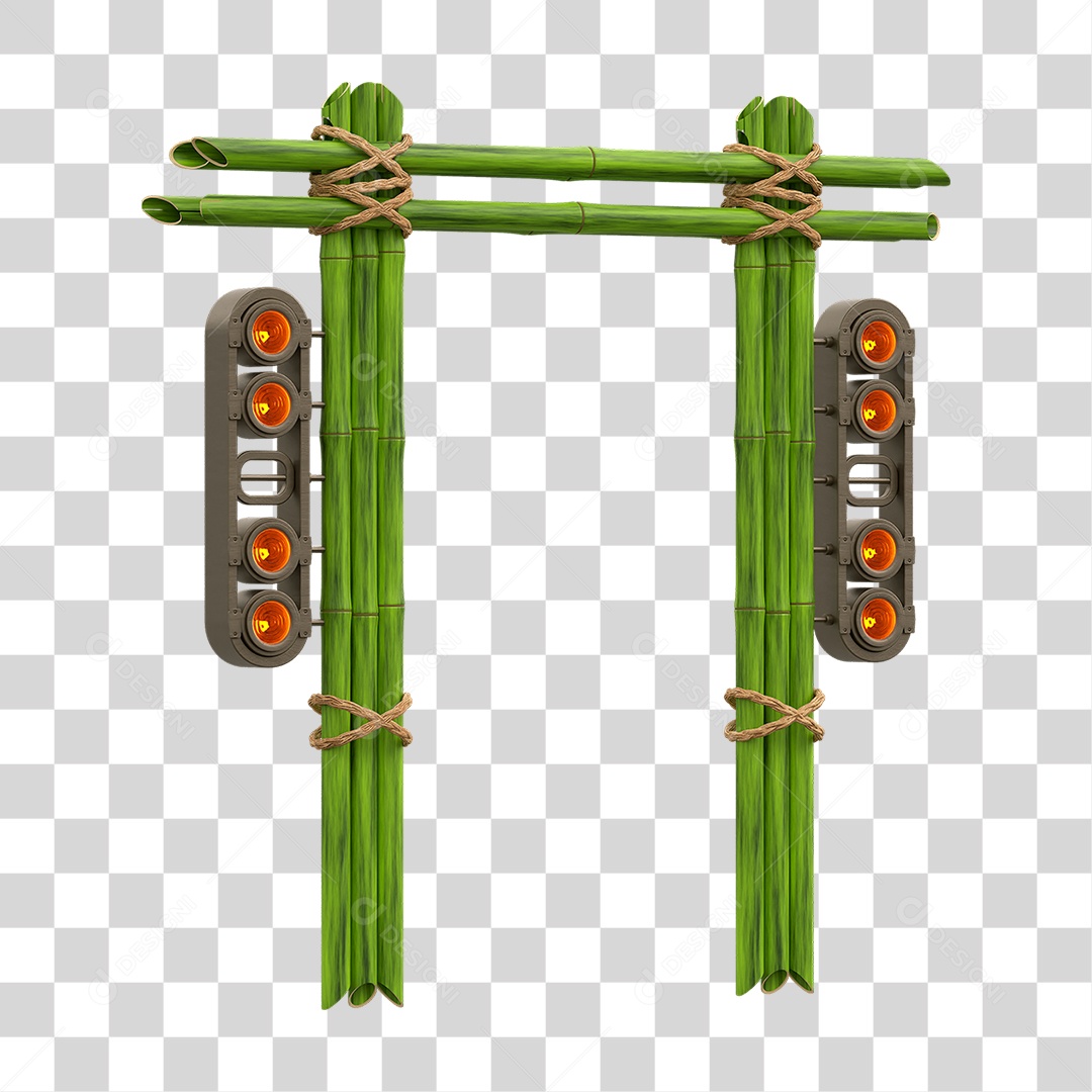 Painel de Bambu Lâmpadas PNG Transparente