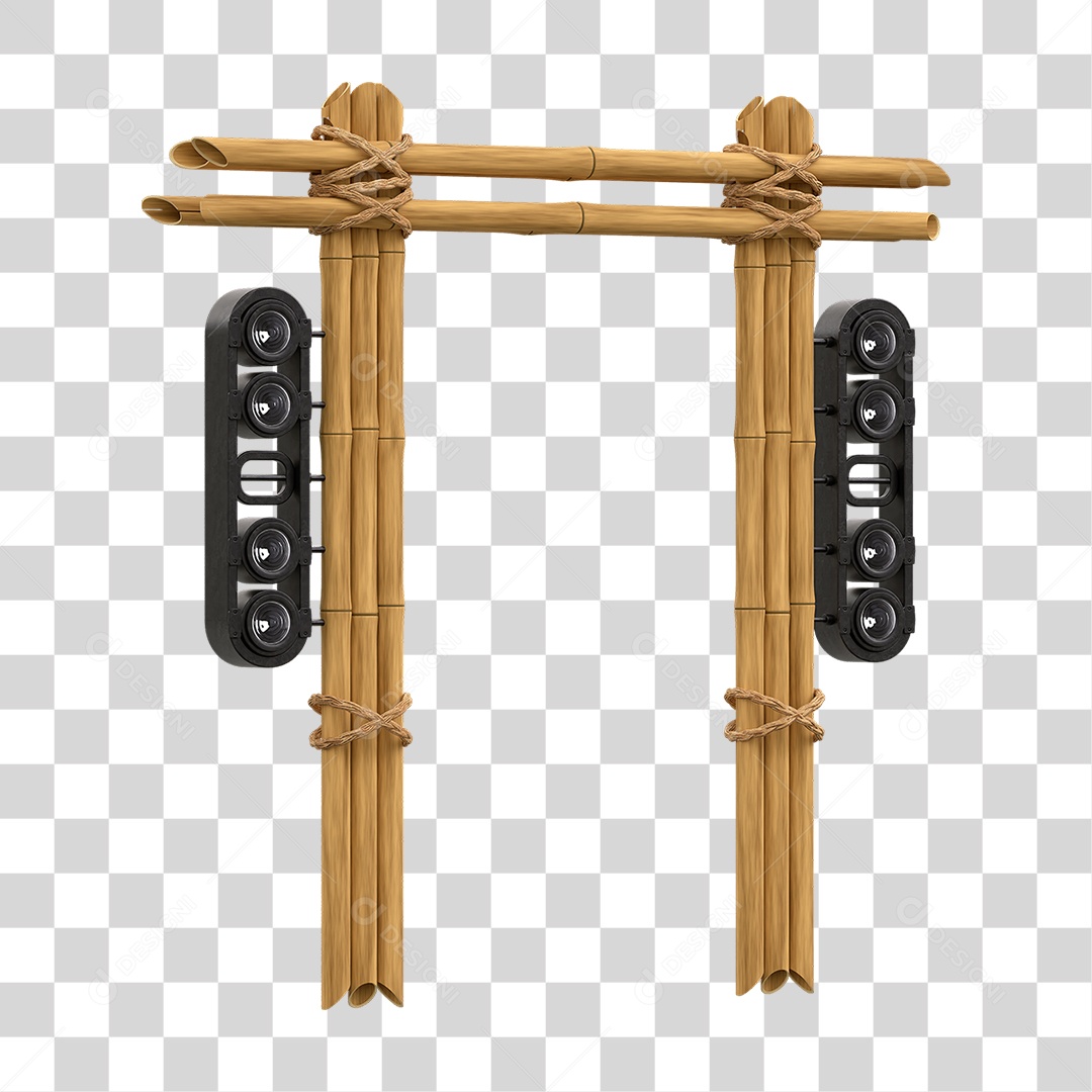 Painel de Bambu Lâmpadas PNG Transparente