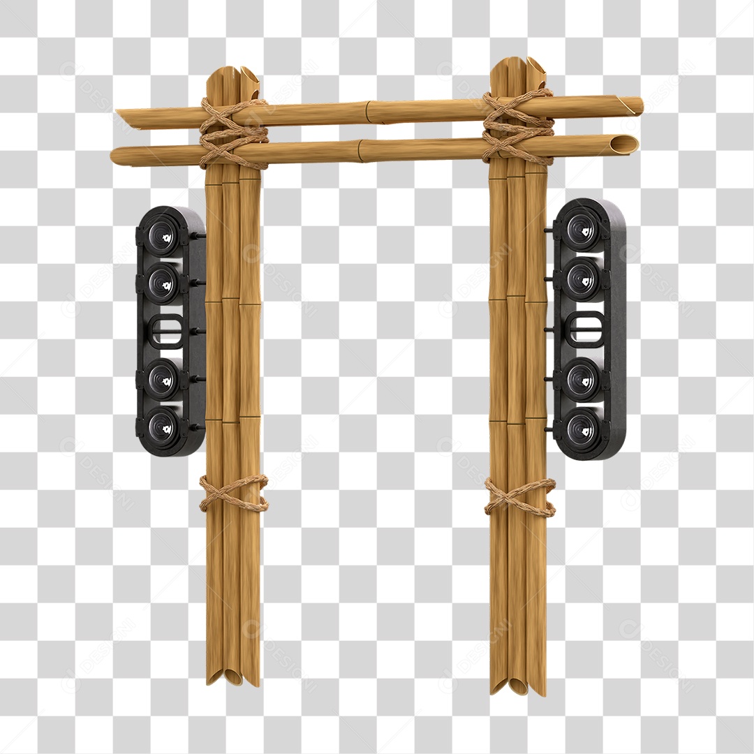 Painel de Bambu Lâmpadas PNG Transparente