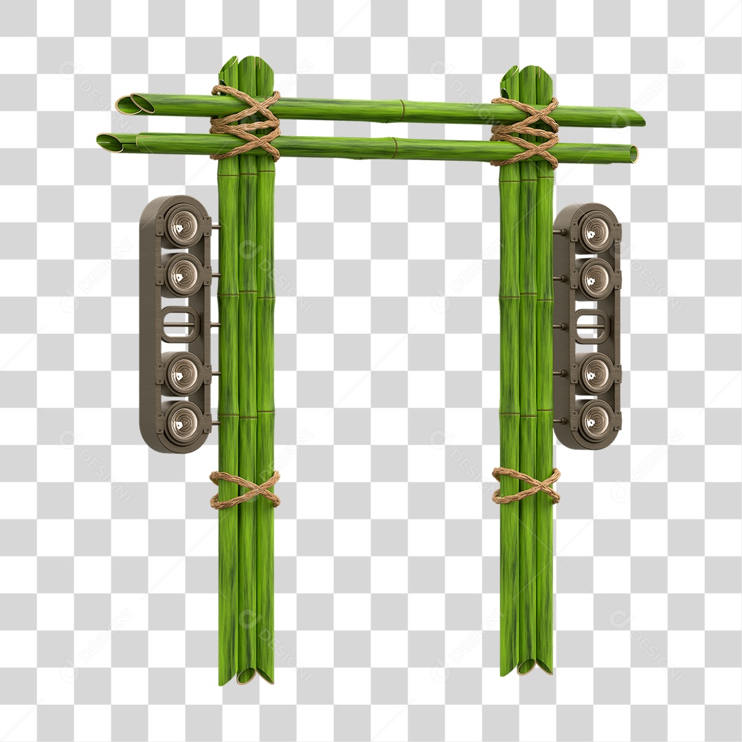 Painel de Bambu Lâmpadas PNG Transparente