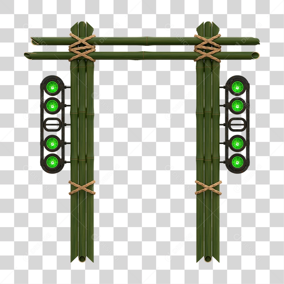 Painel de Bambu Lâmpadas PNG Transparente