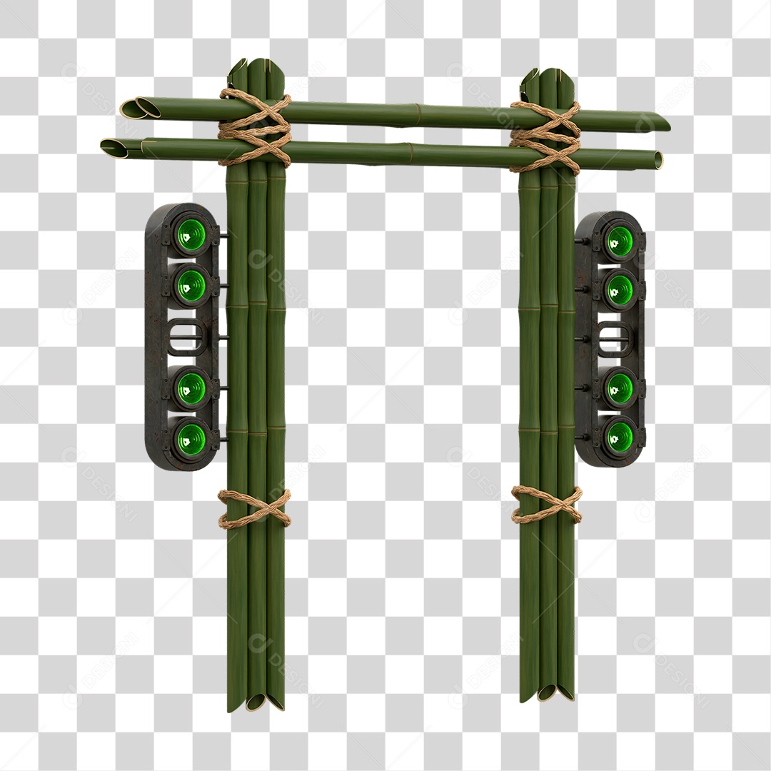 Painel de Bambu Lâmpadas PNG Transparente