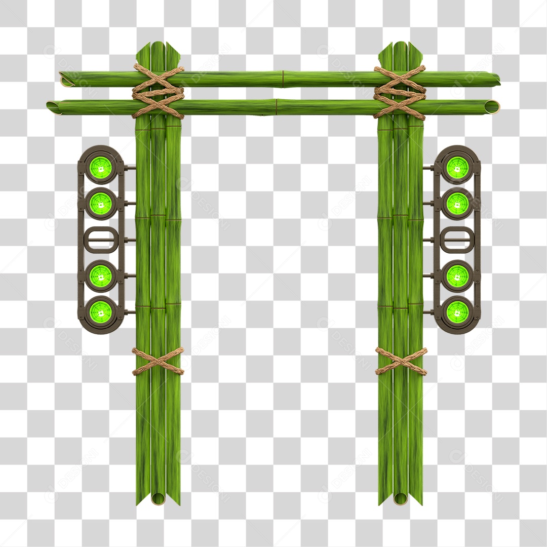 Painel de Bambu Lâmpadas PNG Transparente