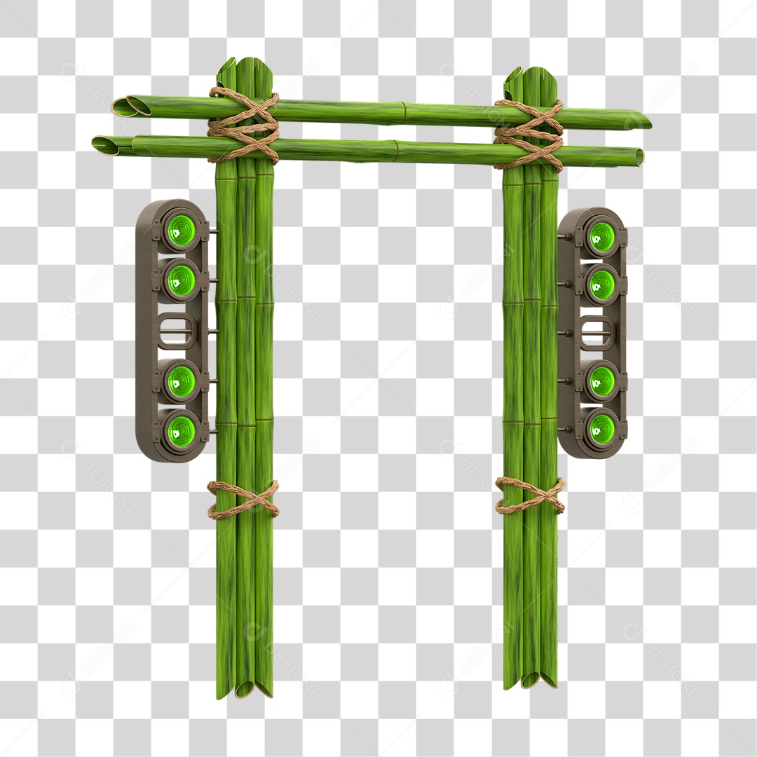 Painel de Bambu Lâmpadas PNG Transparente