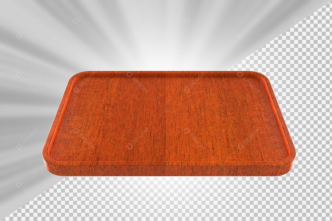 Elemento 3D Tábua de Madeira Para Composição PSD