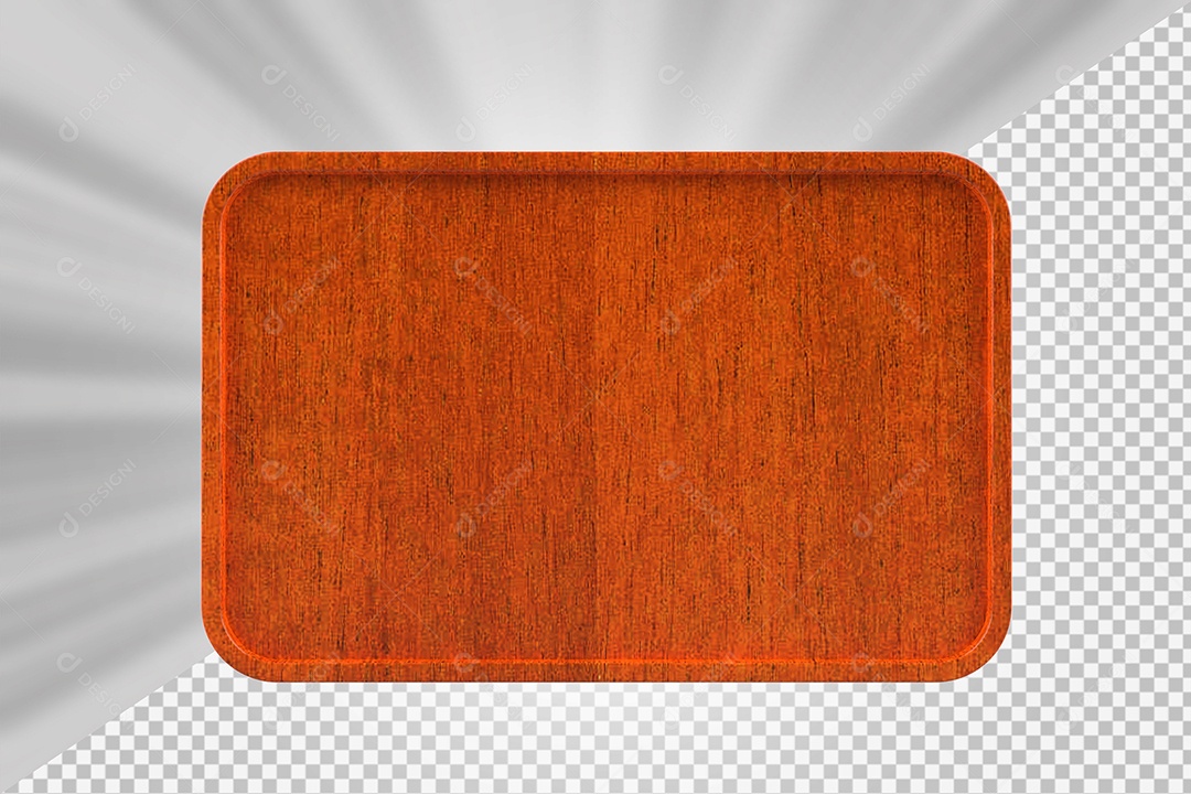 Elemento 3D Tábua de Madeira Para Composição PSD