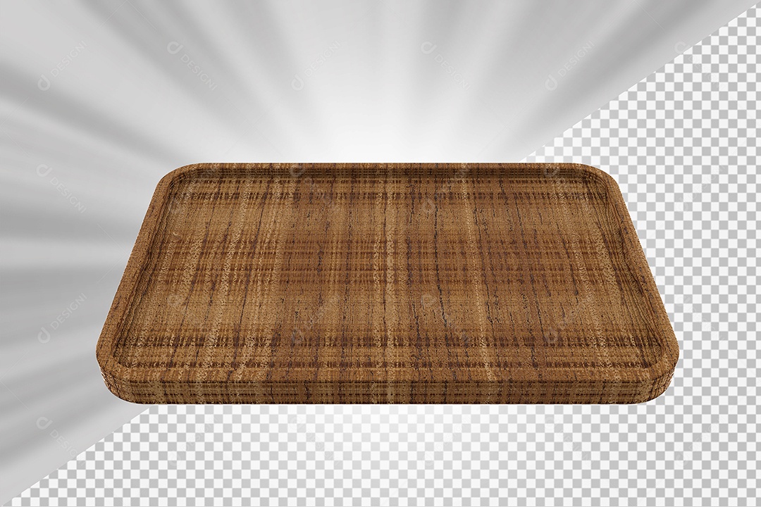 Elemento 3D Tábua de Madeira Para Composição PSD