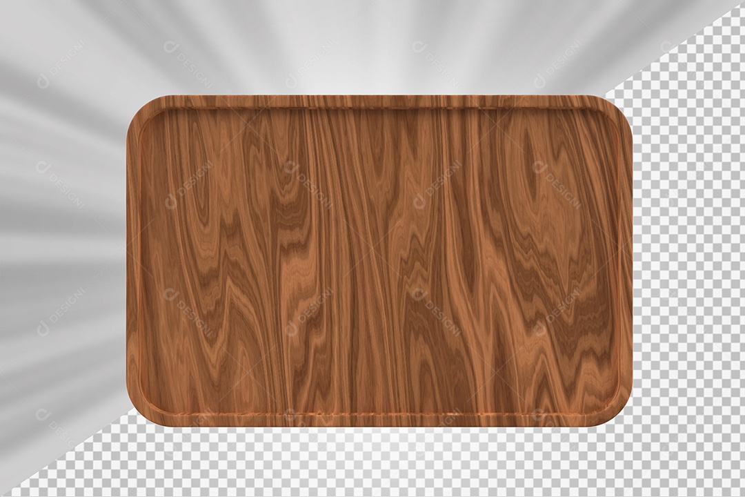Elemento 3D Tábua de Madeira Para Composição PSD