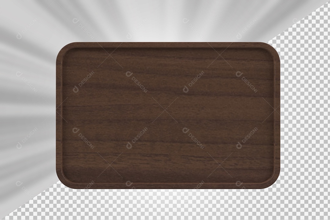 Elemento 3D Tábua de Madeira Para Composição PSD
